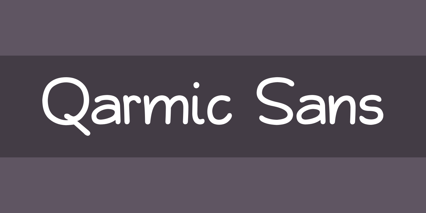 Пример шрифта Qarmic Sans Regular